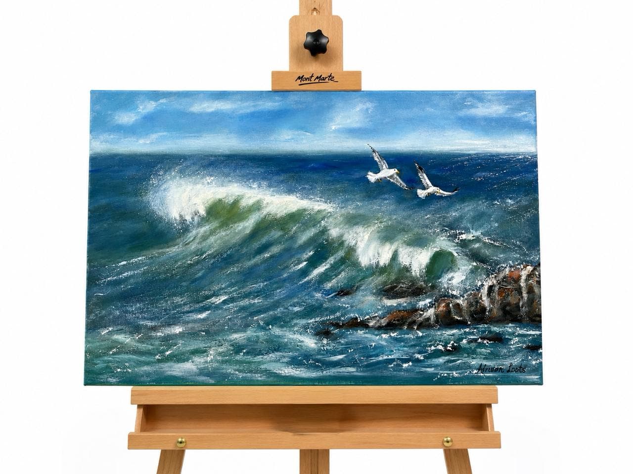 Sky Birds  Oil Artwork - 75x50cm