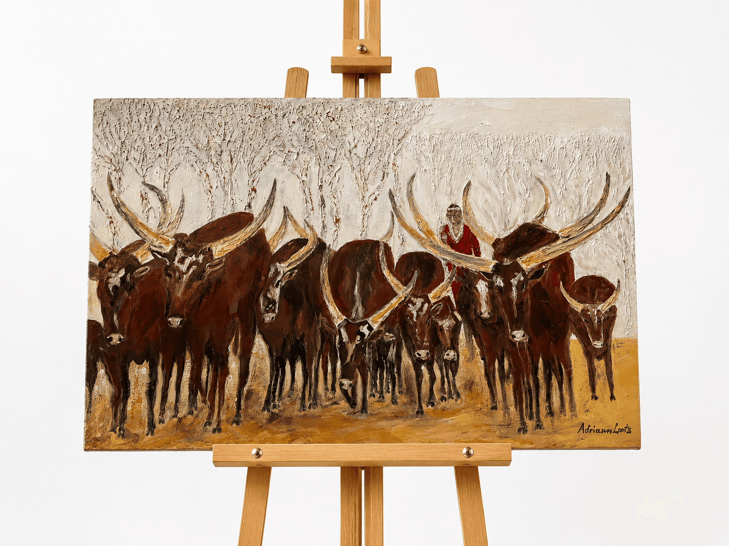 Ankole Watusi Artwork - 90x60cm