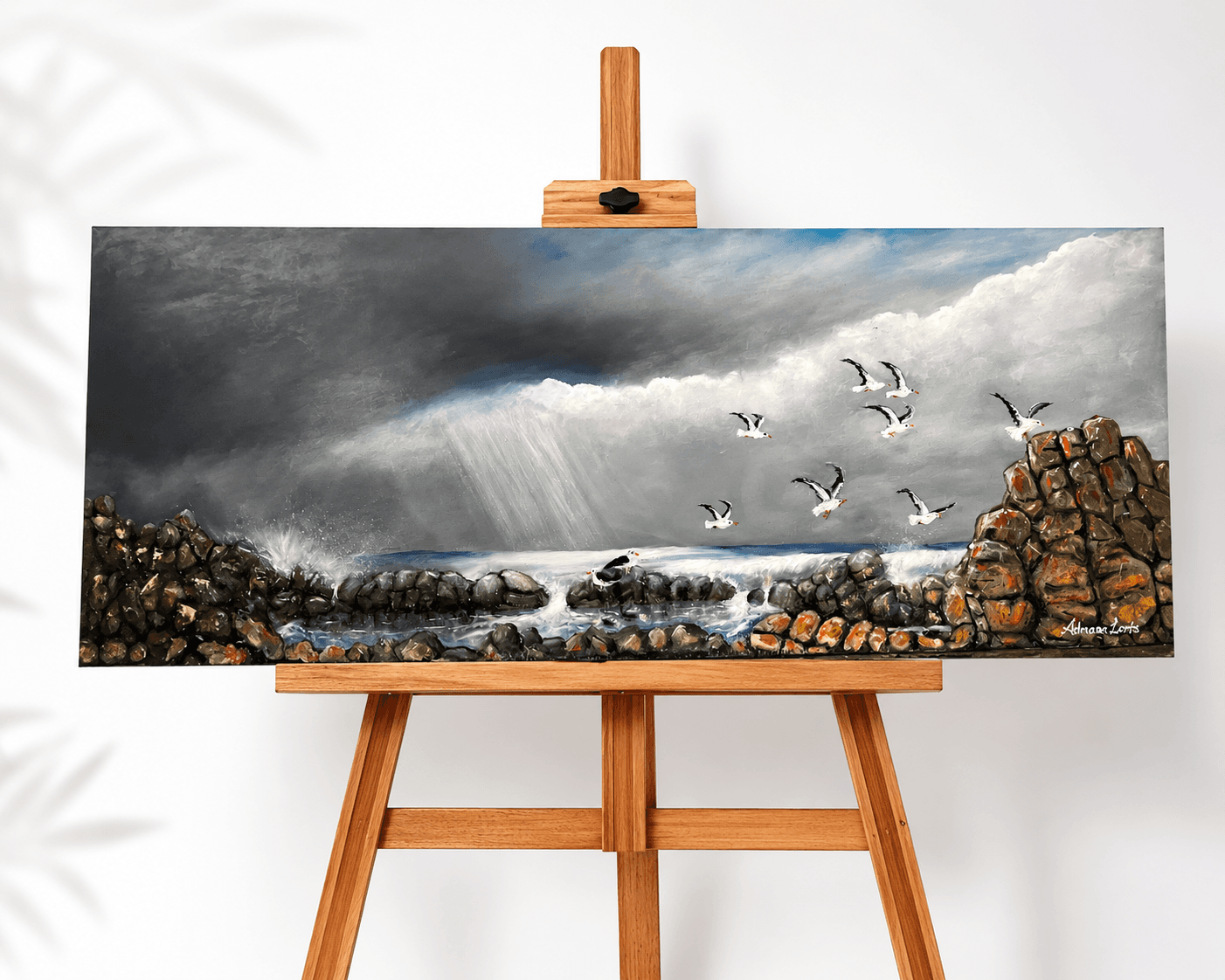 Stormy Ocean Artwork - 120x45 cm