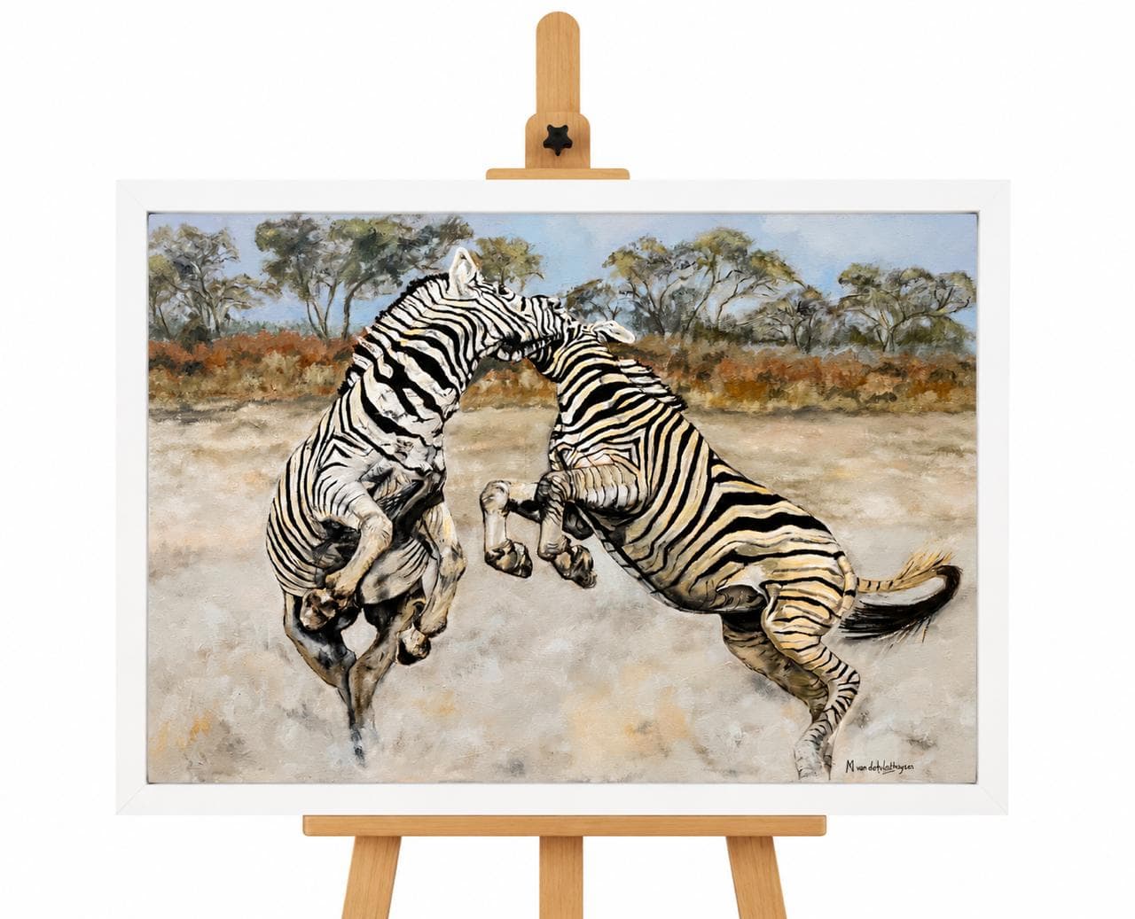 Clash of the Stripesh Artwork in Frame
